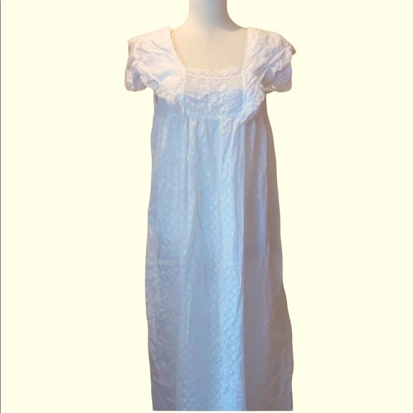 Free people vintage style nightgown ruffle lace white size S - Picture 2 of 6